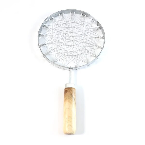 stainless steel wire skimmer with wooden handle (1 pc)