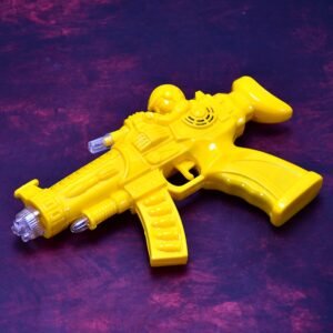 concept musical transparent glow gear gun with rainbow light ( 1 pcs )
