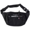 stylish multi pocket black waist bag / fanny pack (1 pc / mix design)