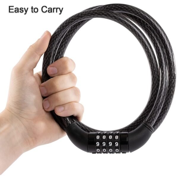 heavy duty multi purpose plastic combination lock for helmet & multi use