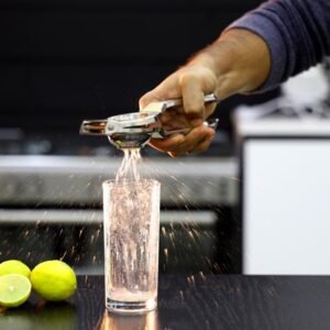 stainless steel lemon squeezer for efficient juice extraction