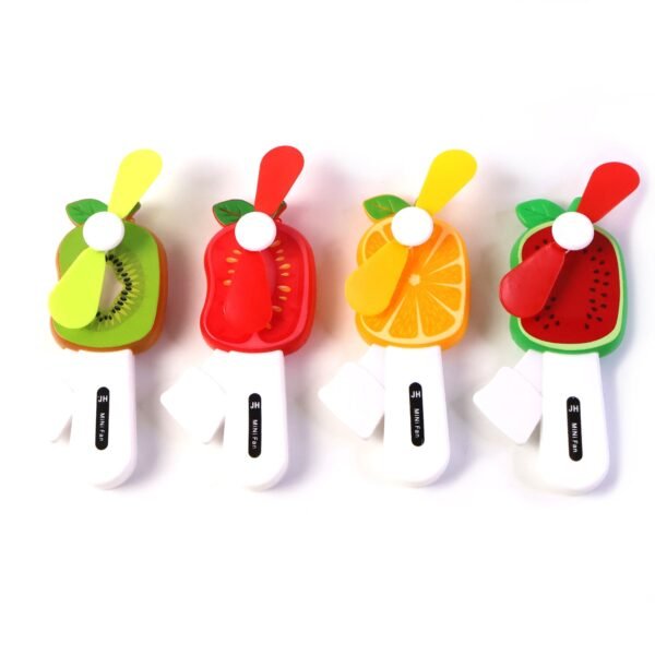 mini hand pressure fruit shaped fan for kids (1 pc / mix design)