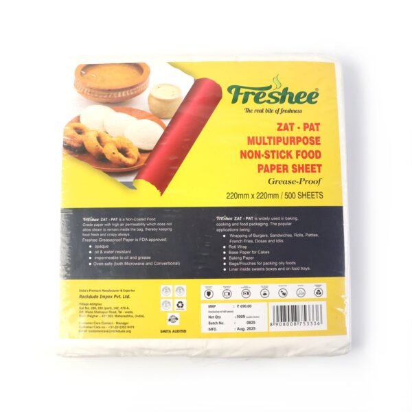 zat pat multipurpose non stick food paper sheets â€“ 220 Ã— 220 mm, 500 sheets