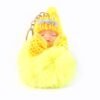 cute doll plush keychain with soft fur ball (1 pc)