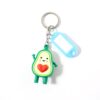 cute avocado cartoon keychain with name tag holder (1 pc) cute avocado cartoon keychain with name tag holder (1 pc)