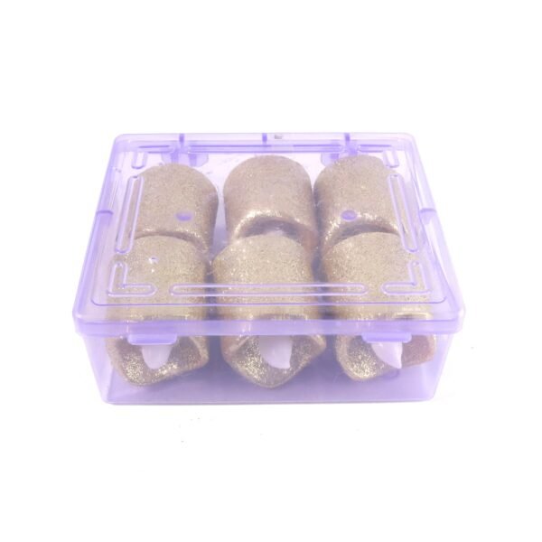 christmas premium glitter led tealight candles (6 pc set)