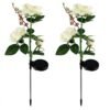 solar powered decorative garden flower lights set of 2