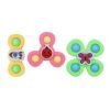 colour baby spinner toy set â€“ suction cup sensory spin toys (3 pc set)