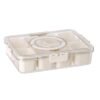 6 compartment fridge storage box with lid
