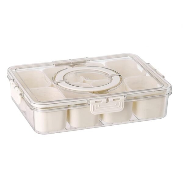 6 compartment fridge storage box with lid