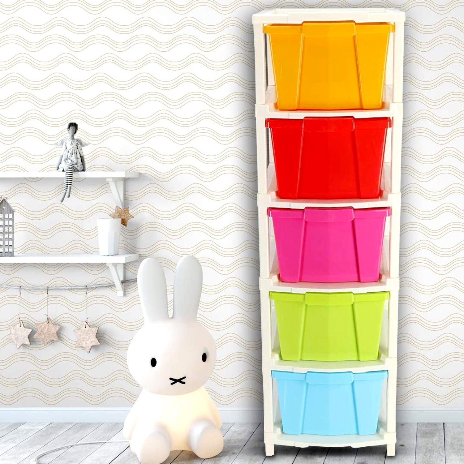 multipurpose modular drawer organizer storage box 5 layers