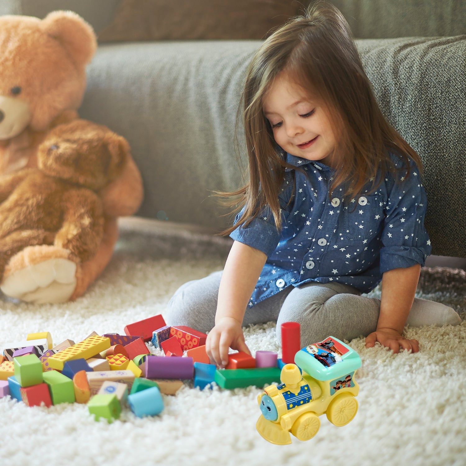 pull rope racing train engine toy for kids