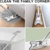x shape hands free squeeze microfiber floor mop for home cleaning