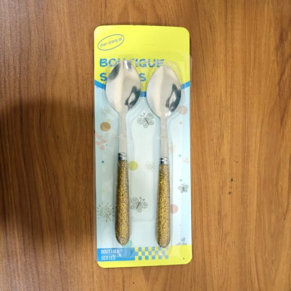 premium stainless steel dining spoon set (pack of 2)