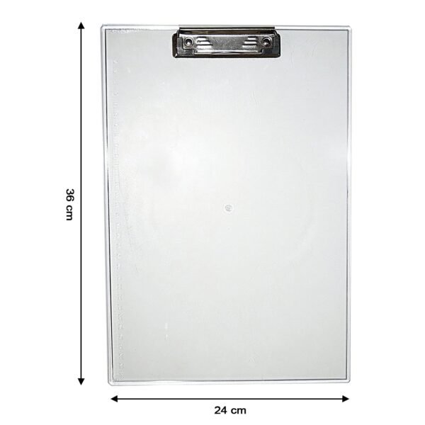 transparent premium exam pad with centimeter measuring side for students