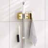 wall mounted broom & mop holder with strong grip clips