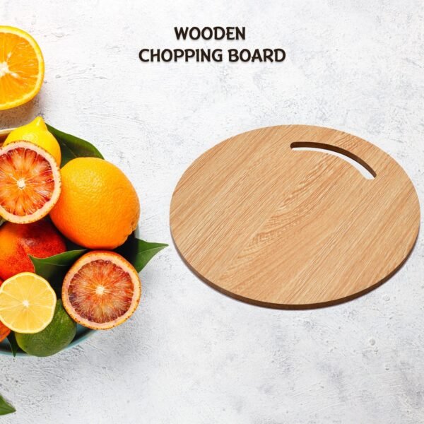wooden round chopping board for chopping fruit & vegetable