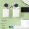 wall mounted bathroom storage organizer cup set (2 pc set) wall mounted bathroom storage organizer cup set (2 pc set)