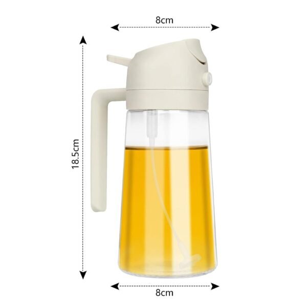 2 in 1 multi purpose glass oil dispenser bottle (500 ml approx)