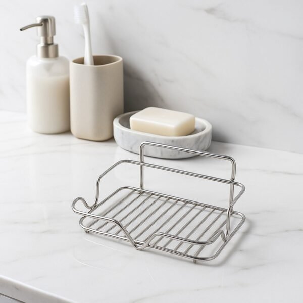 premium stainless steel soap holder (1 pc)