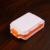 portable orange dual sided pill organizer box (1 pc)