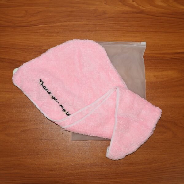 ultra soft microfiber hair drying towel wrap with button lock (1 pc)