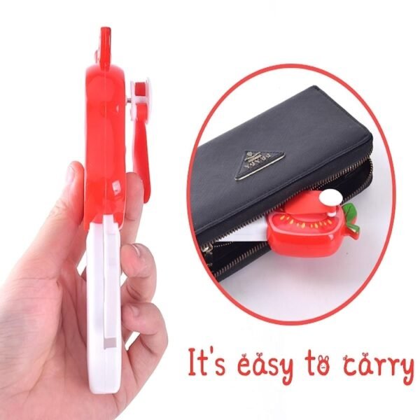 mini hand pressure fruit shaped fan for kids (1 pc / mix design)