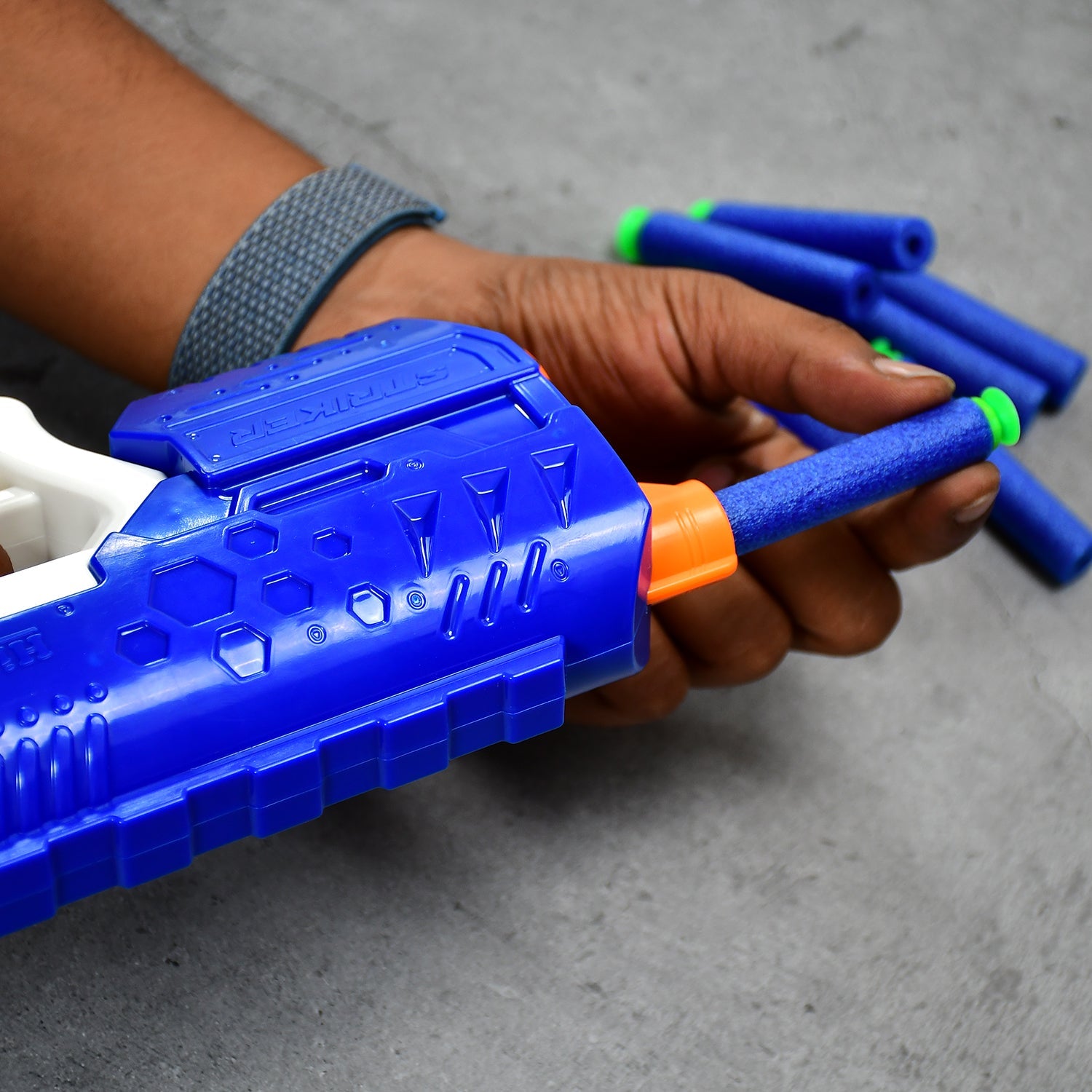 hi arm gun with 10x foam suction bullets, abs plastic, target shooting