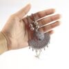 oxidised silver tone traditional long necklace (1 pc)