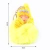 cute doll plush keychain with soft fur ball (1 pc)