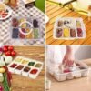 6 compartment fridge storage box with lid