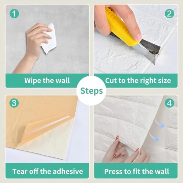 wallpaper 3d foam wallpaper sticker panels (70 x 76 cm / 1 pc)