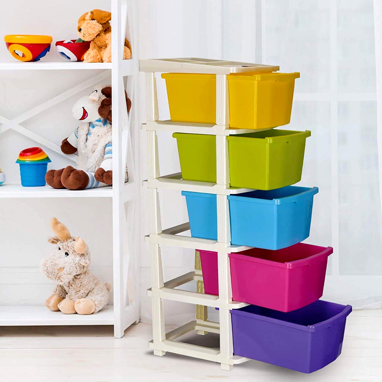 multipurpose modular drawer organizer storage box 5 layers