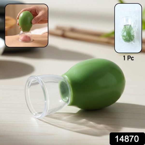 manual silicone vacuum cupping therapy cup (1 pc)