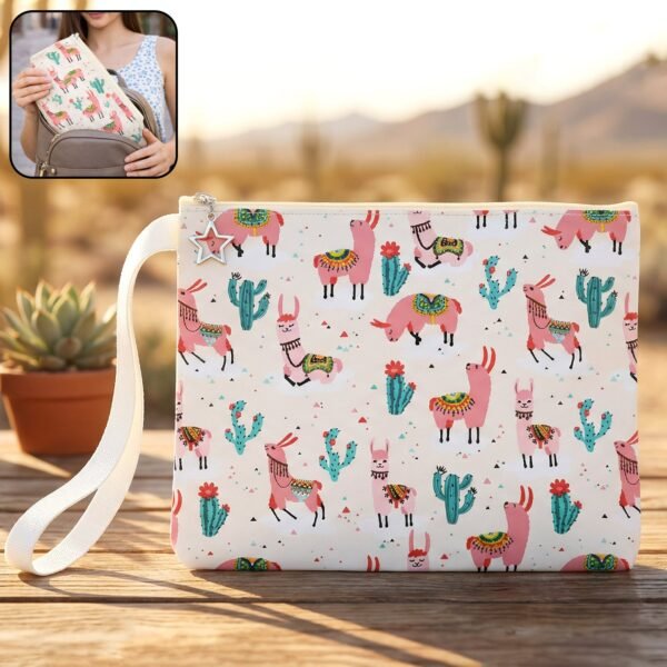 printed zipper pouch (26 × 21 cm, 1 pc)