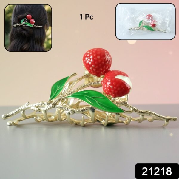 decorative berry fruit design hair claw clip (1 pc)