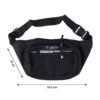 stylish multi pocket black waist bag / fanny pack (1 pc / mix design)