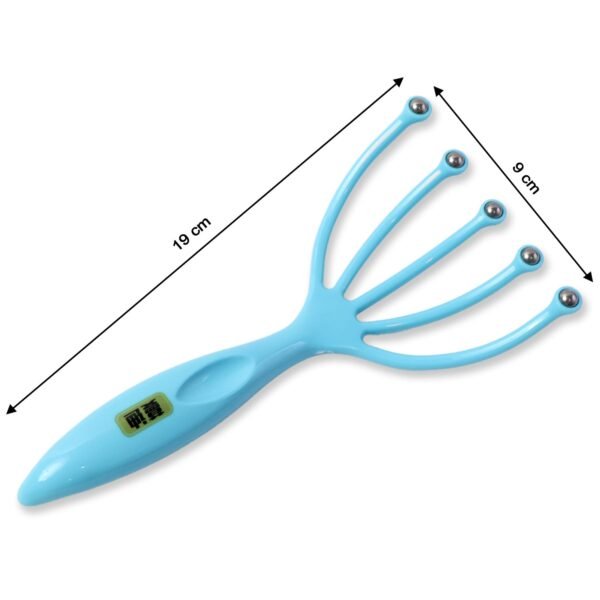 handheld five finger head massager with rolling ball tips (1 pc)