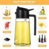 2 in 1 multi purpose glass oil dispenser bottle (500 ml approx)