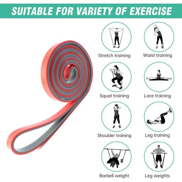 heavy duty resistance exercise band 2080Ã—13 mm