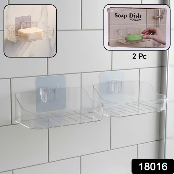 wall mounted transparent soap dish holder set