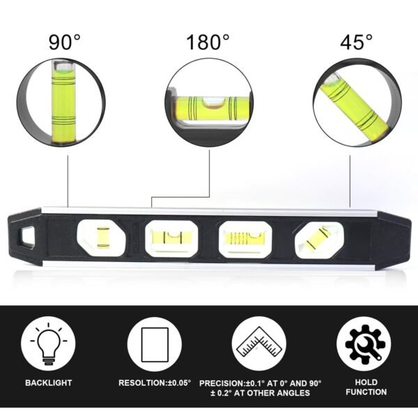 professional aluminum spirit level measuring tool (1 pc)