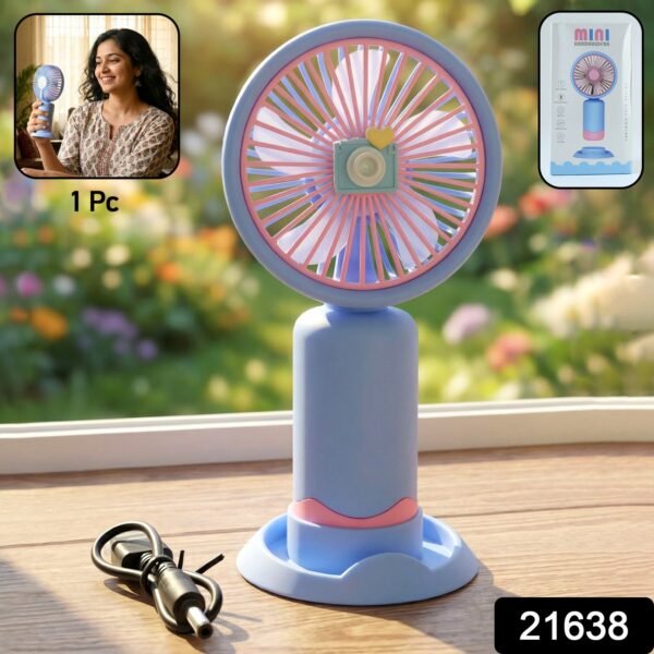 dual use rechargeable mini handheld & table fan (1 pc) dual use rechargeable mini handheld & table fan (1 pc)