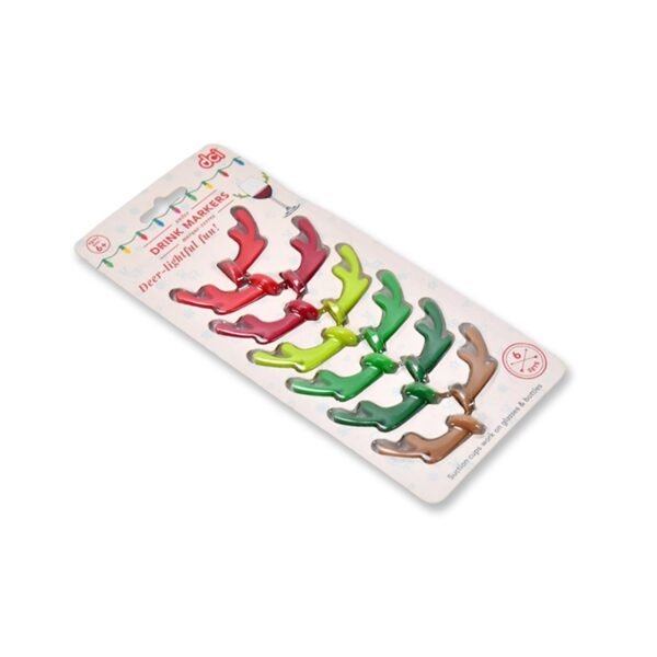 silicone deer drink marker, safe wine glass identification tag 16pcs