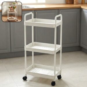 3 layer multipurpose rolling storage trolley (1 pc)