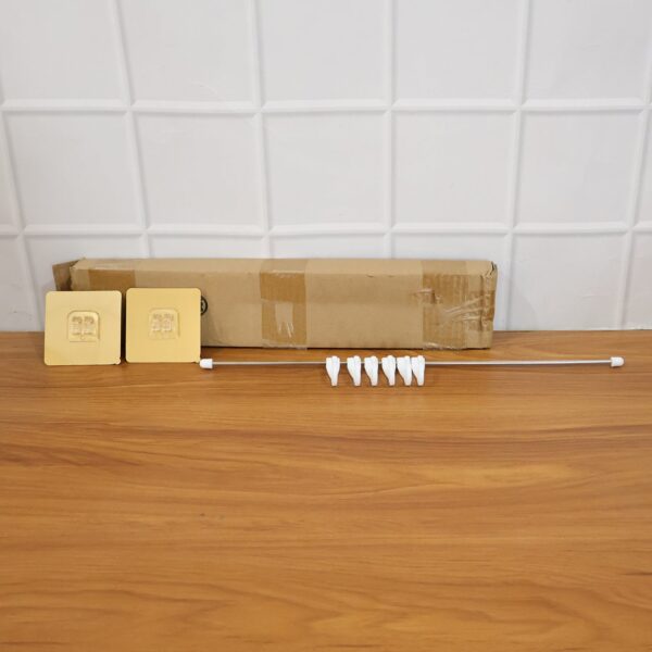 wall mounted adhesive kitchen utility hook rack (1 set)