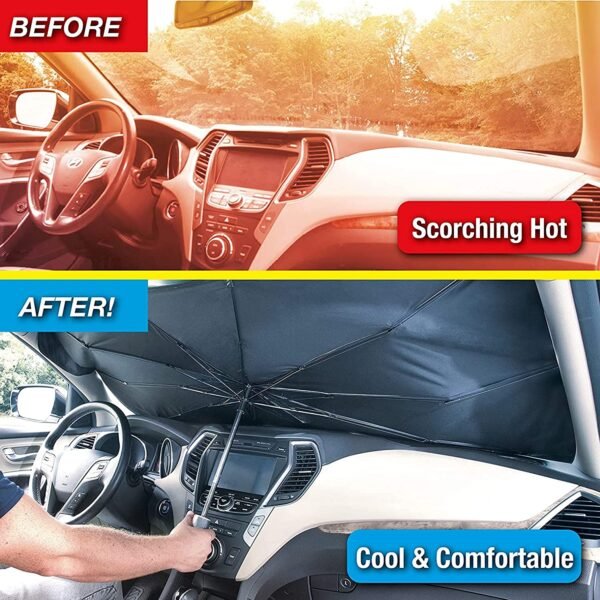 foldable car windshield sunshade for heat protection