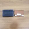leather & stainless steel business card holder (1 pc)