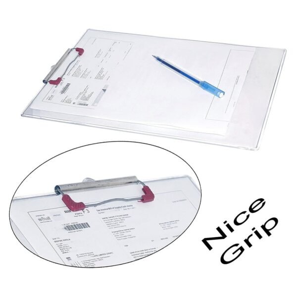 transparent premium exam pad with centimeter measuring side for students
