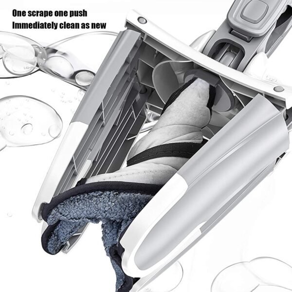 x shape hands free squeeze microfiber floor mop for home cleaning